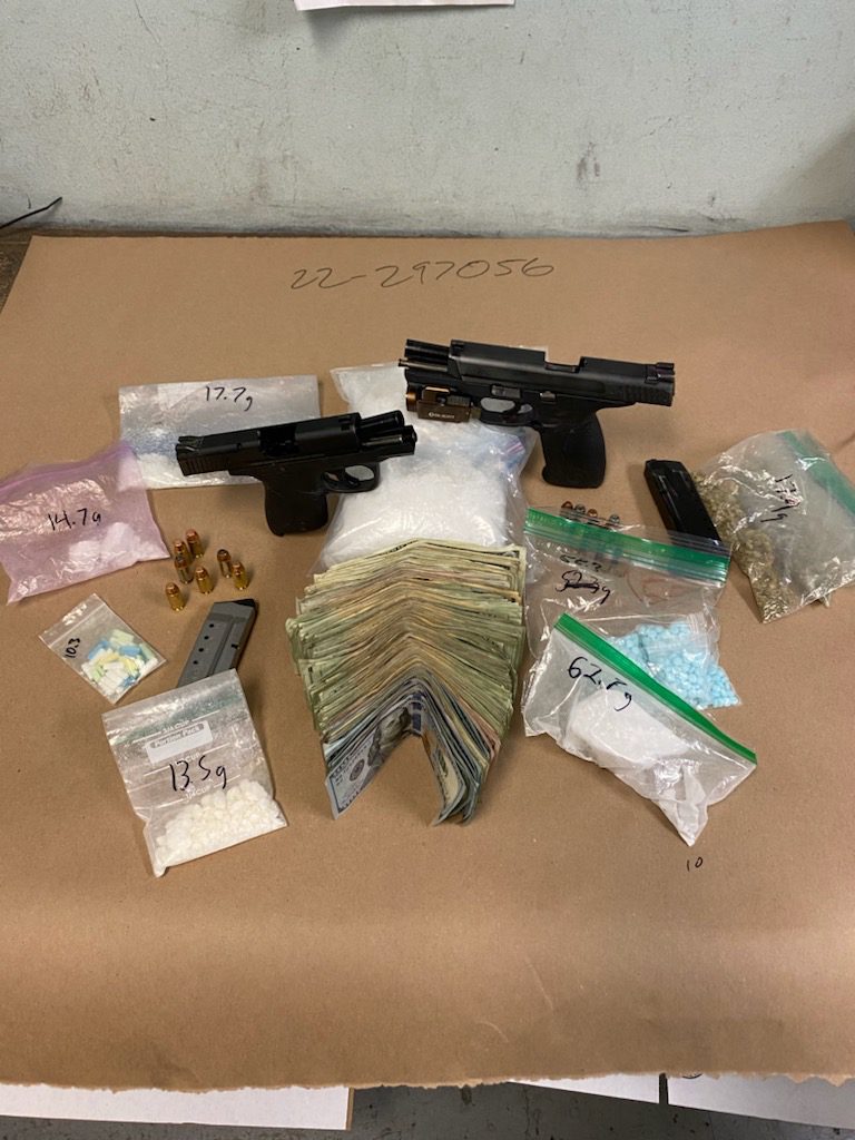 Police find cash, weapons, and drugs after recovering a stolen car from the children’s hospital