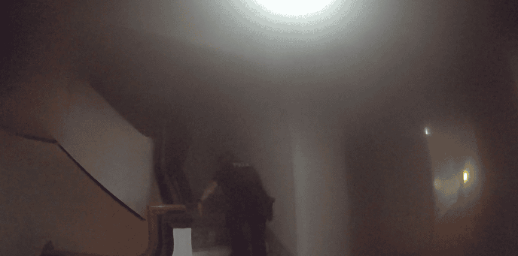smoke filled hallway