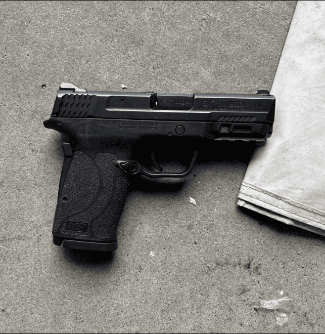 suspect's gun