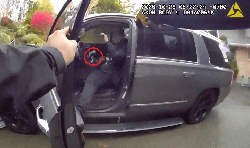 suspect pointing gun